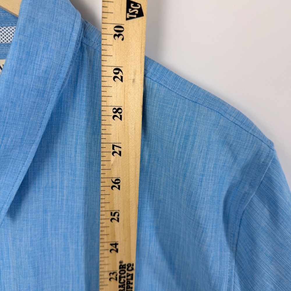 Magellan Outdoors Women's 2XL Blue Fish Gear Vented Fishing Shirt Short Sleeve - Picture 6 of 9